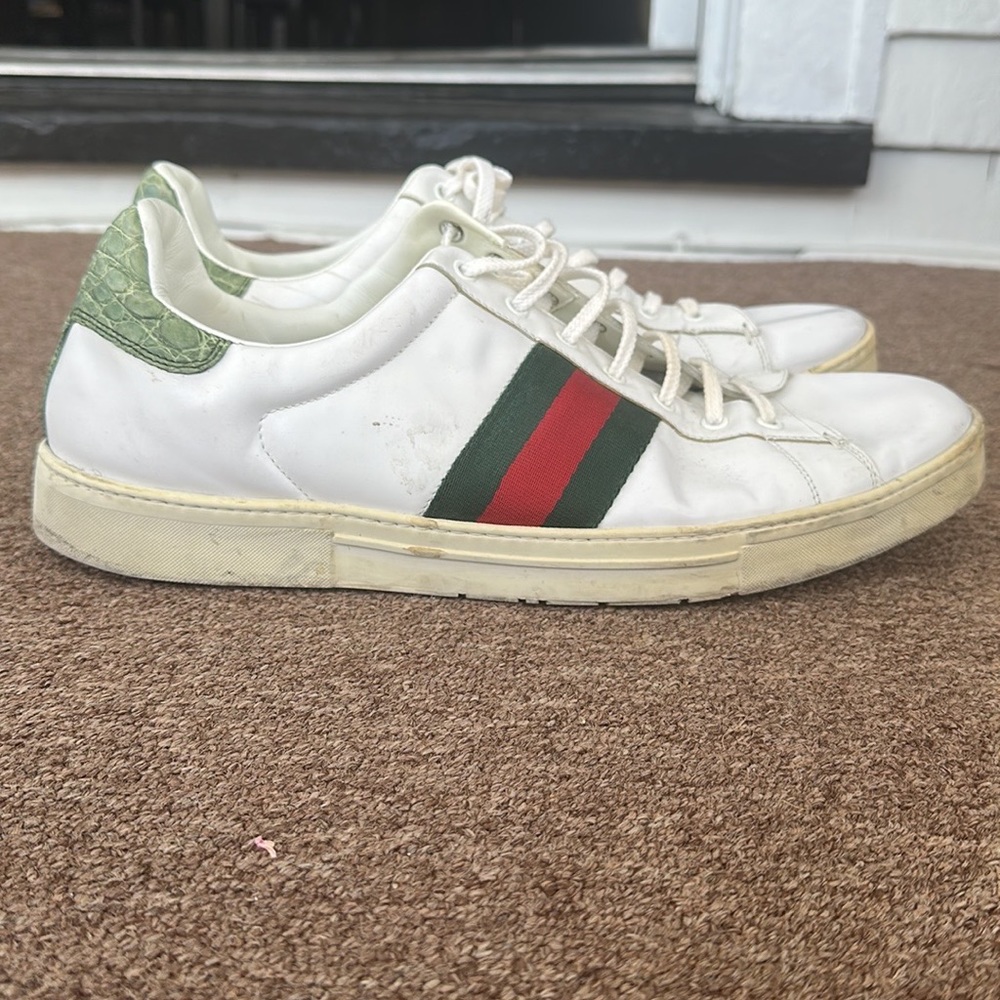 Gucci white leather men sneakers